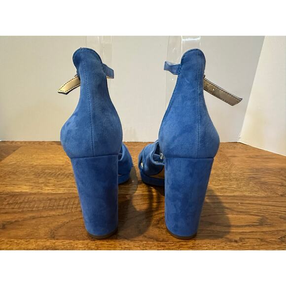 Vince Camuto Corlesta Suede Platform Sandals – Blue | Women’s Size 6 Bold Style - Picture 5 of 10